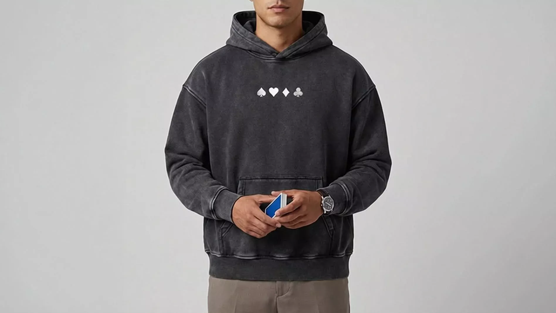 'CHSD' Snow Wash Oversize Hoodie