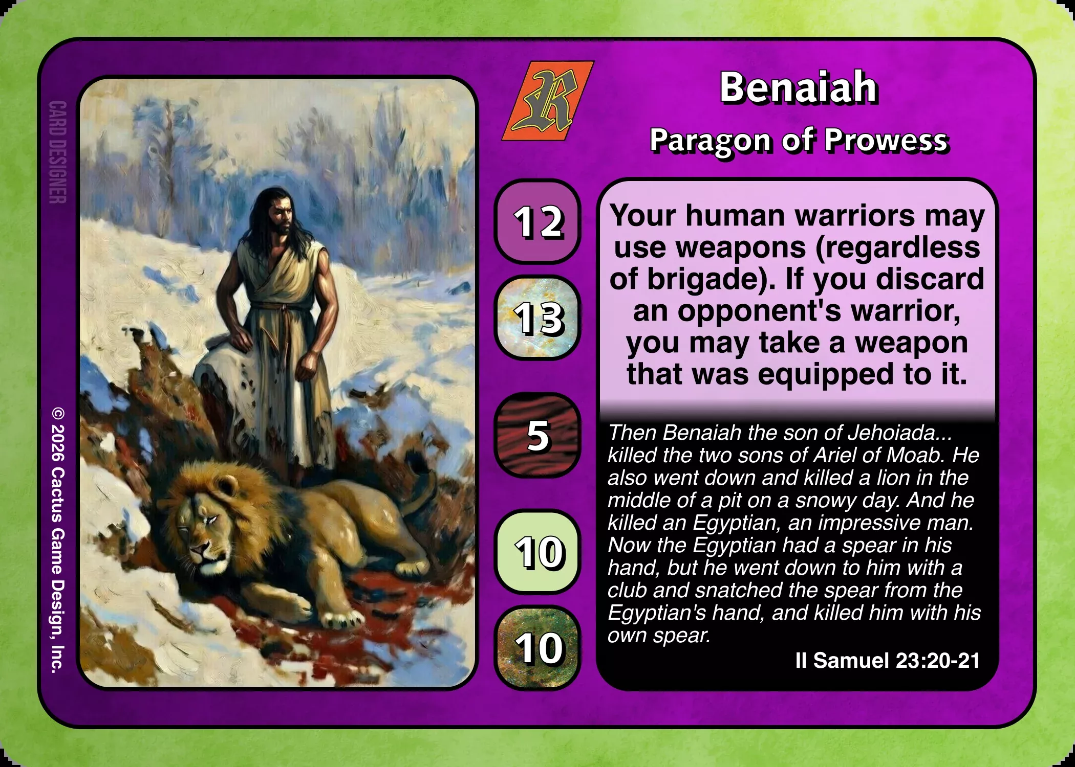 *New* Benaiah, Paragon of Prowess